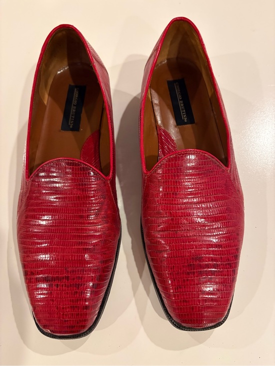 Giorgio Brutini Red Textured Slip-On Loafers main image 3
